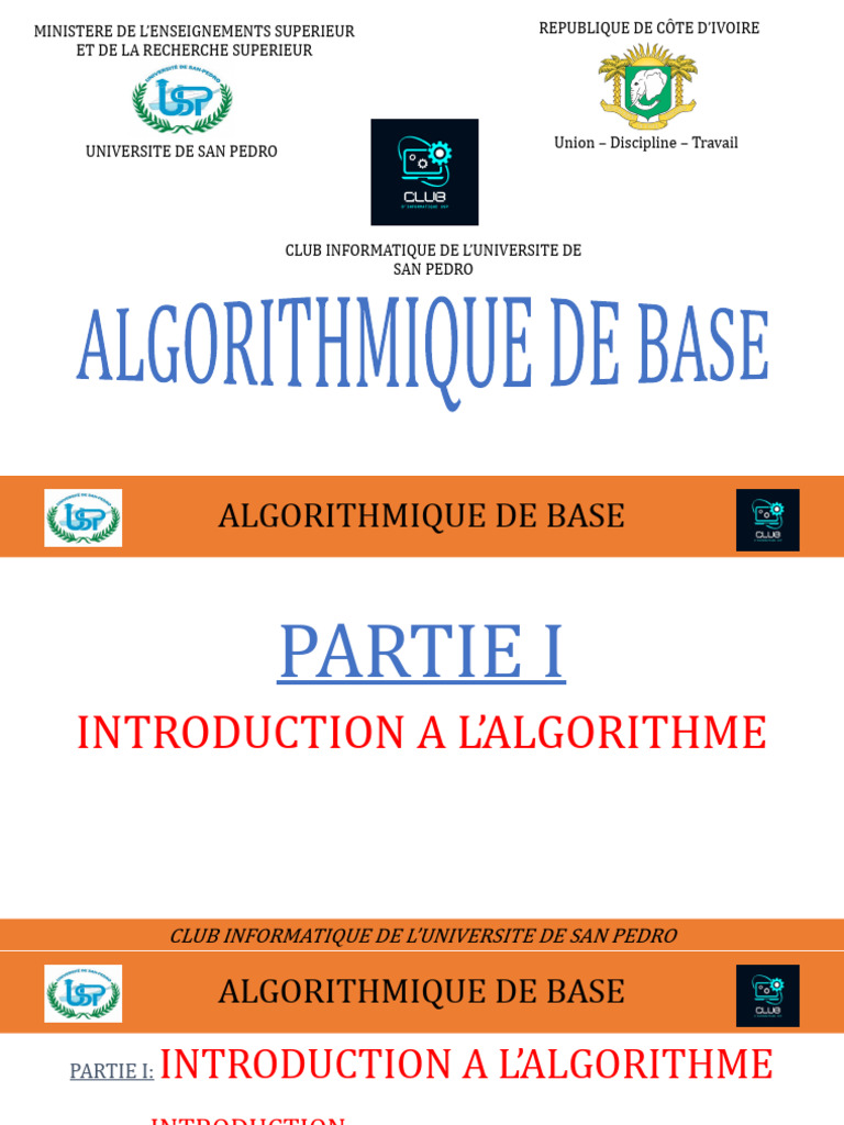 Introduction à l'algorithme de base | PDF | Variable (informatique ...