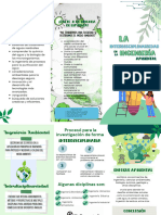 Tríptico informativo del día mundial de la educación ambiental ilustrado verde, Luis Angel De la Riva Peña