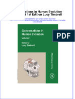 Conversations in Human Evolution Volume 1 1St Edition Lucy Timbrell Online Ebook Texxtbook Full Chapter PDF