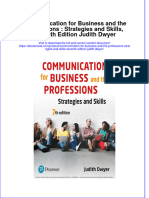 Download Communication For Business And The Professions Strategies And Skills Seventh Edition Judith Dwyer online ebook  texxtbook full chapter pdf 
