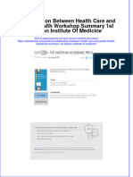 Collaboration Between Health Care and Public Health Workshop Summary 1St Edition Institute of Medicine Online Ebook Texxtbook Full Chapter PDF