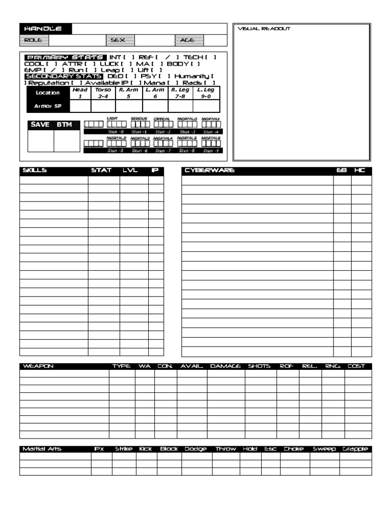Cyberpunk 2020 - Character Dossier | Languages