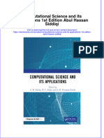 Download Computational Science And Its Applications 1St Edition Abul Hassan Siddiqi online ebook  texxtbook full chapter pdf 