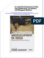Ebook Conservation and Development in India Reimagining Wilderness 1St Edition Shonil Bhagwat Editor Online PDF All Chapter