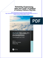 Download ebook Cloud Reliability Engineering Technologies And Tools 1St Edition Rathnakar Achary Pethuru Raj Eds online pdf all chapter docx epub 