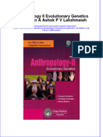 Ebook Anthropology LL Evolutionary Genetics 1St Edition A Ashok P V Lakshmaiah Online PDF All Chapter