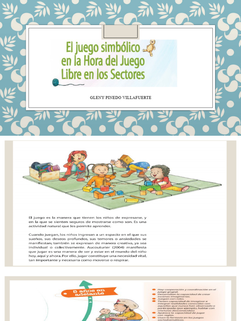 El Juego Simbolico en La Hora Del Juego Libre en Los Sectores | PDF