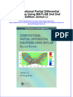 Computational Partial Differential Equations Using Matlab 2Nd 2Nd Edition Jichun Li Online Ebook Texxtbook Full Chapter PDF