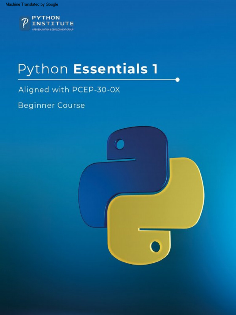 Python Essentials 1. The Official OpenEDG Python Institute Beginners ...
