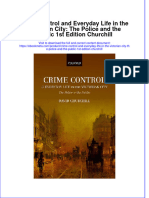 Ebook Crime Control and Everyday Life in The Victorian City The Police and The Public 1St Edition Churchill Online PDF All Chapter