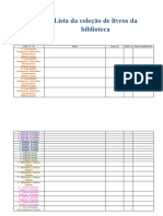 Planilha para Classificacao Dos Livros