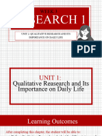 WEEK 3 RESEARCH 1 UNIT 2 Qualitative Reasearch and Its Importance On Daily Life