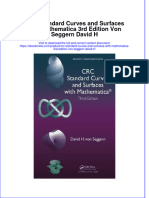 CRC Standard Curves and Surfaces With Mathematica 3Rd Edition Von Seggern David H Online Ebook Texxtbook Full Chapter PDF