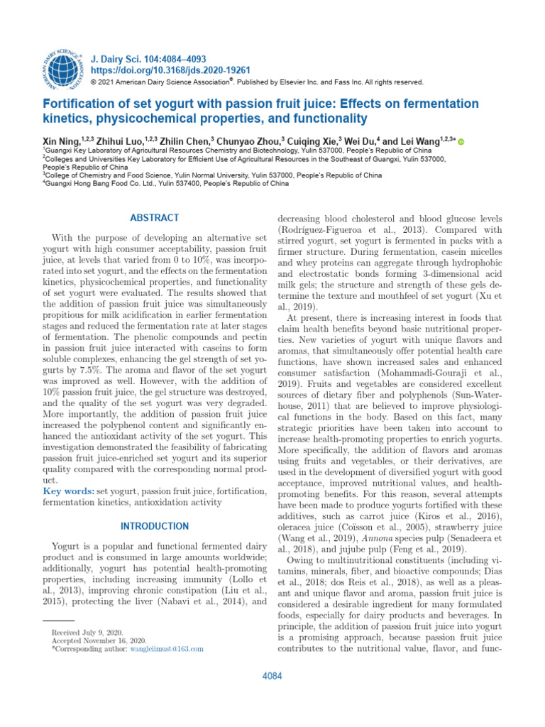 Jam Formulation PDF Polyphenol Yogurt