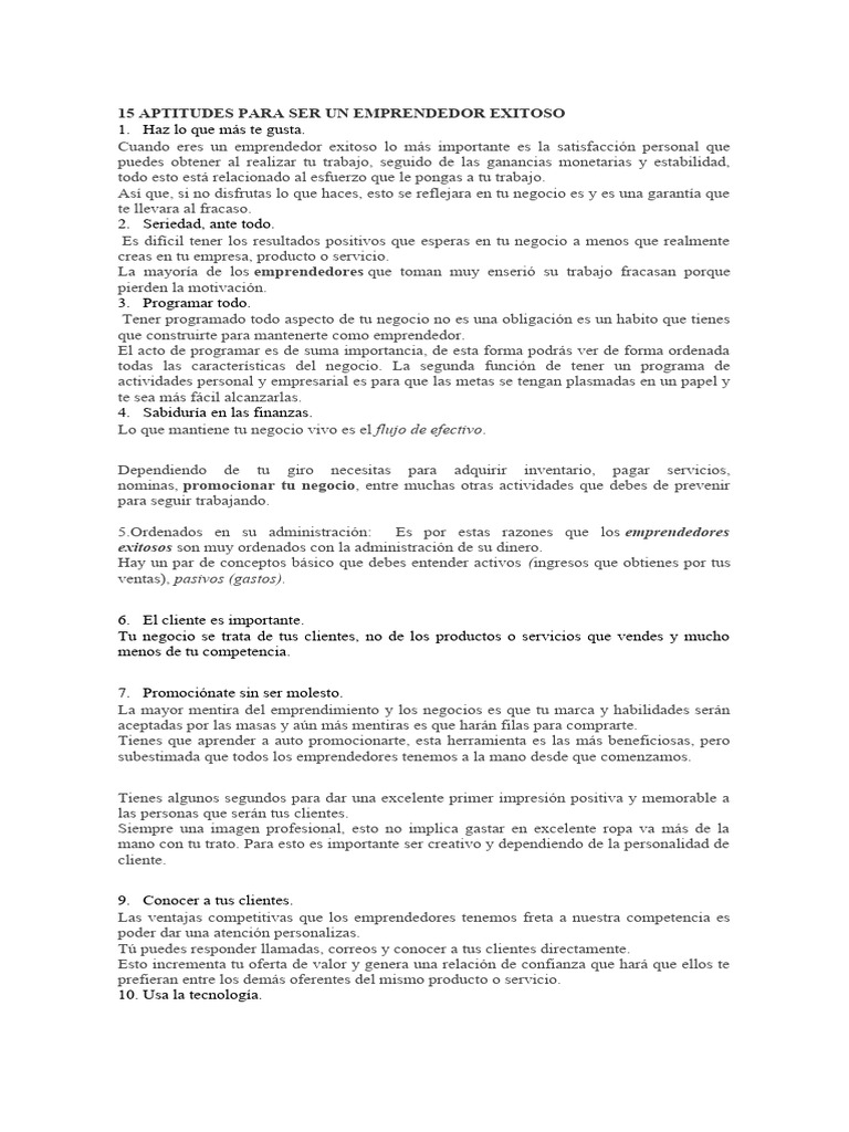 Claves para Emprender con Éxito | PDF | Iniciativa empresarial | Cliente