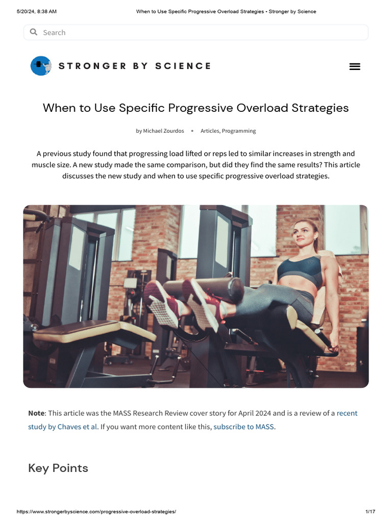 When To Use Specific Progressive Overload Strategies - Stronger by ...