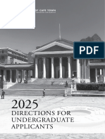2025 Ug Applicant Directions