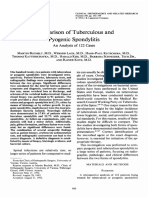 Comparison of Tuberculous and Pyogenic Spondylitis