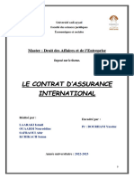 FNL Contrat d'assurance internationnal