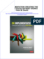 de Implementation Creating The Space To Focus On What Works Peter M Dewitt Online Ebook Texxtbook Full Chapter PDF