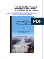 Demystifying Climate Risk Volume I Environmental Health and Societal Implications 1St Edition Carole Leblanc Online Ebook Texxtbook Full Chapter PDF