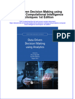 Ebook Data Driven Decision Making Using Analytics Computational Intelligence Techniques 1St Edition Online PDF All Chapter