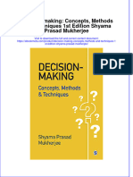 Ebook Decision Making Concepts Methods and Techniques 1St Edition Shyama Prasad Mukherjee Online PDF All Chapter