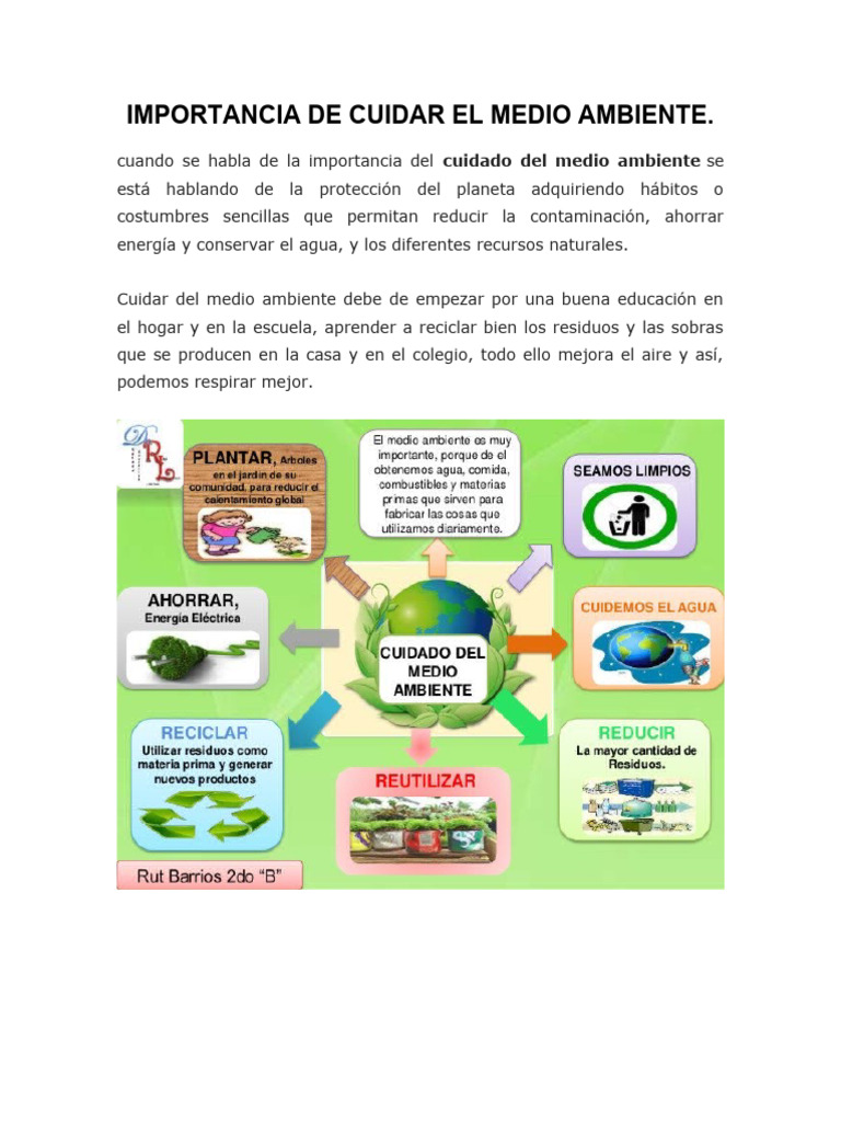 Cuidados Esenciales para el Medio Ambiente | PDF | Salud y bienestar