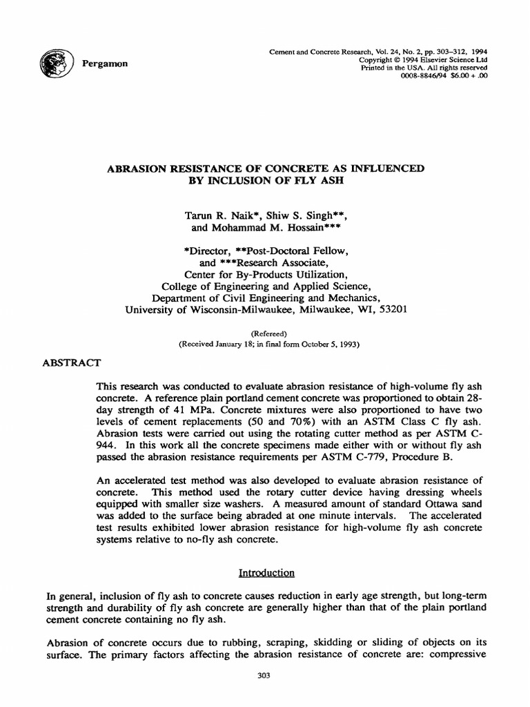 Naik 1994 Pdf Concrete Cement