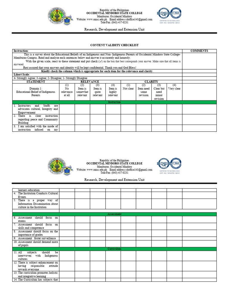 Educational Beliefs Survey for Parents | PDF | Curriculum | Cognition