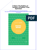 Download Digital Detox The Politics Of Disconnecting 1St Edition Trine Syvertsen online ebook  texxtbook full chapter pdf 