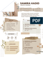 White and Brown Vintage Resume