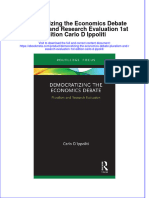Ebook Democratizing The Economics Debate Pluralism and Research Evaluation 1St Edition Carlo D Ippoliti Online PDF All Chapter