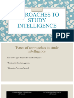 Approaches To Study Intelligence