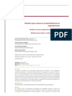 Modelos para Evaluar La Sostenibilidad de Las Organizaciones