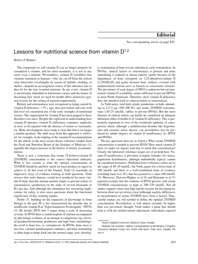 Understanding Vitamin D Requirements | PDF | Vitamin D | Vitamin