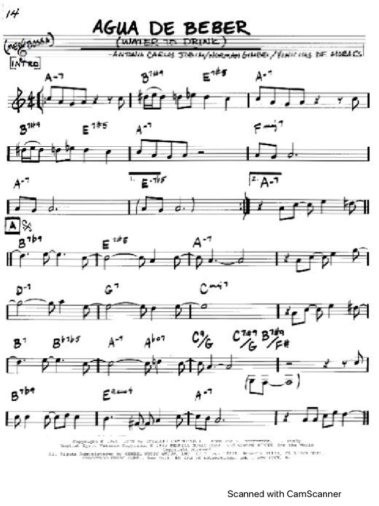 Agua de Beber - Bossa-Nova | PDF