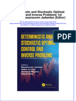 Ebook Deterministic and Stochastic Optimal Control and Inverse Problems 1St Edition Baasansuren Jadamba Editor Online PDF All Chapter
