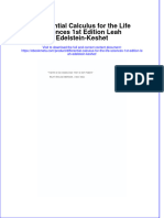 Differential Calculus For The Life Sciences 1St Edition Leah Edelstein Keshet Online Ebook Texxtbook Full Chapter PDF