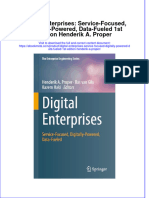 Download Digital Enterprises Service Focused Digitally Powered Data Fueled 1St Edition Henderik A Proper online ebook  texxtbook full chapter pdf 