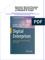 Digital Enterprises Service Focused Digitally Powered Data Fueled 1St Edition Henderik A Proper Online Ebook Texxtbook Full Chapter PDF