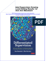 Differentiated Supervision Growing Teachers and Getting Results 1St Edition Ann Mausbach Online Ebook Texxtbook Full Chapter PDF