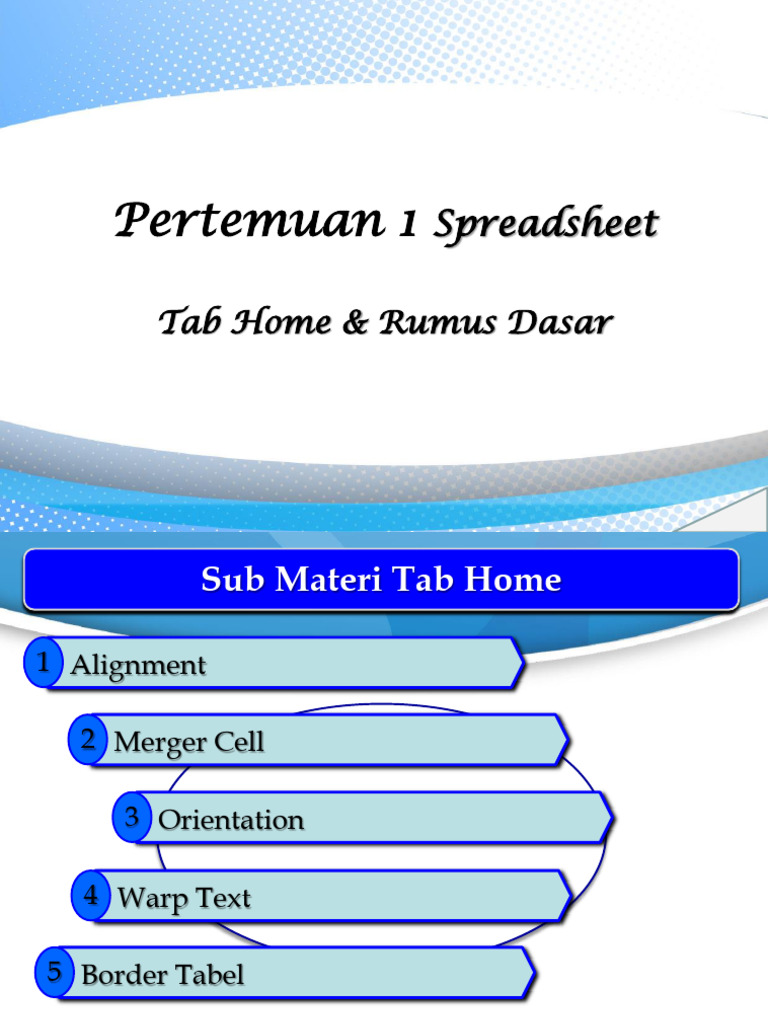 Fitur Utama Tab Home di Excel | PDF