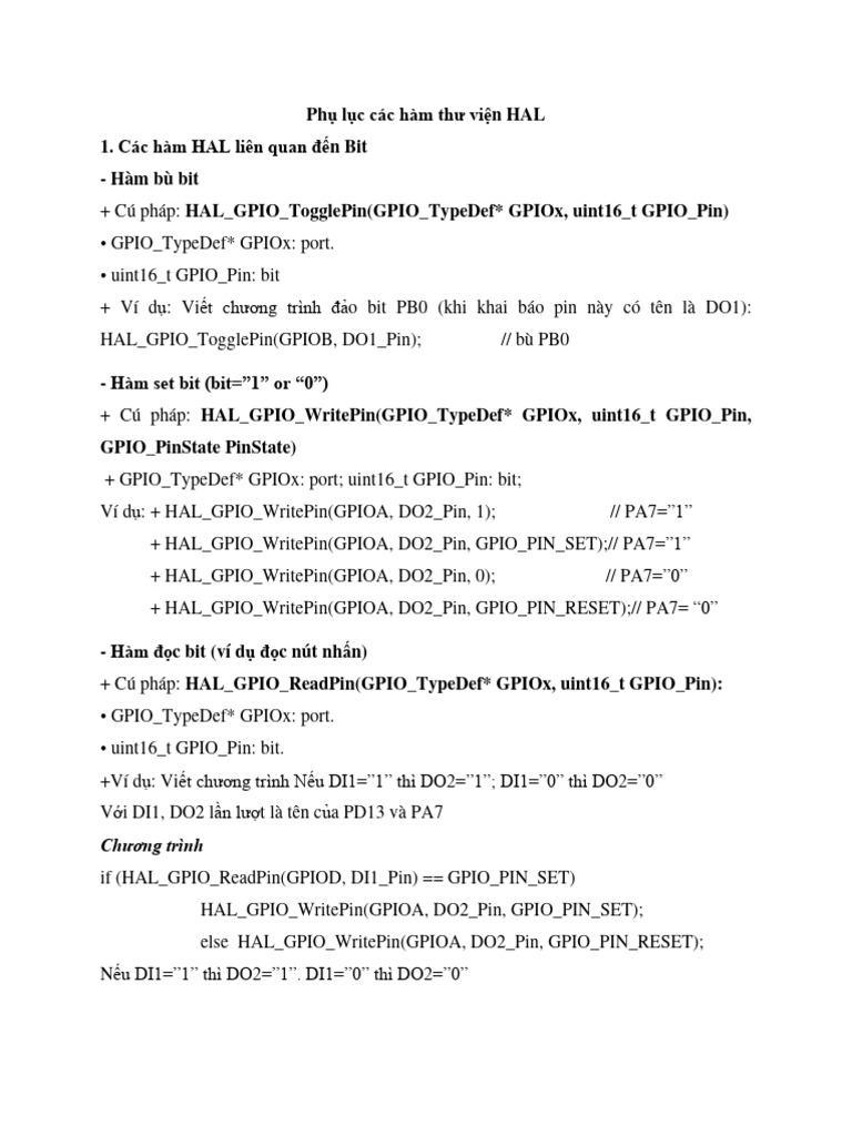 Hal Function | PDF