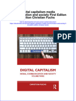 Ebook Digital Capitalism Media Communication and Society First Editon Edition Christian Fuchs Online PDF All Chapter