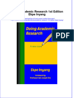 Download Doing Academic Research 1St Edition Ekpe Inyang online ebook  texxtbook full chapter pdf 