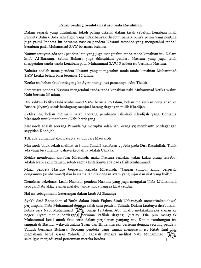Pendeta Nastura dan Tanda Kenabian | PDF | Politik | Sejarah