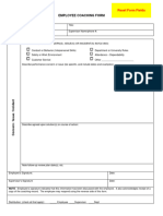 Employee Coaching Form