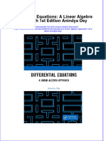 Differential Equations A Linear Algebra Approach 1St Edition Anindya Dey Online Ebook Texxtbook Full Chapter PDF