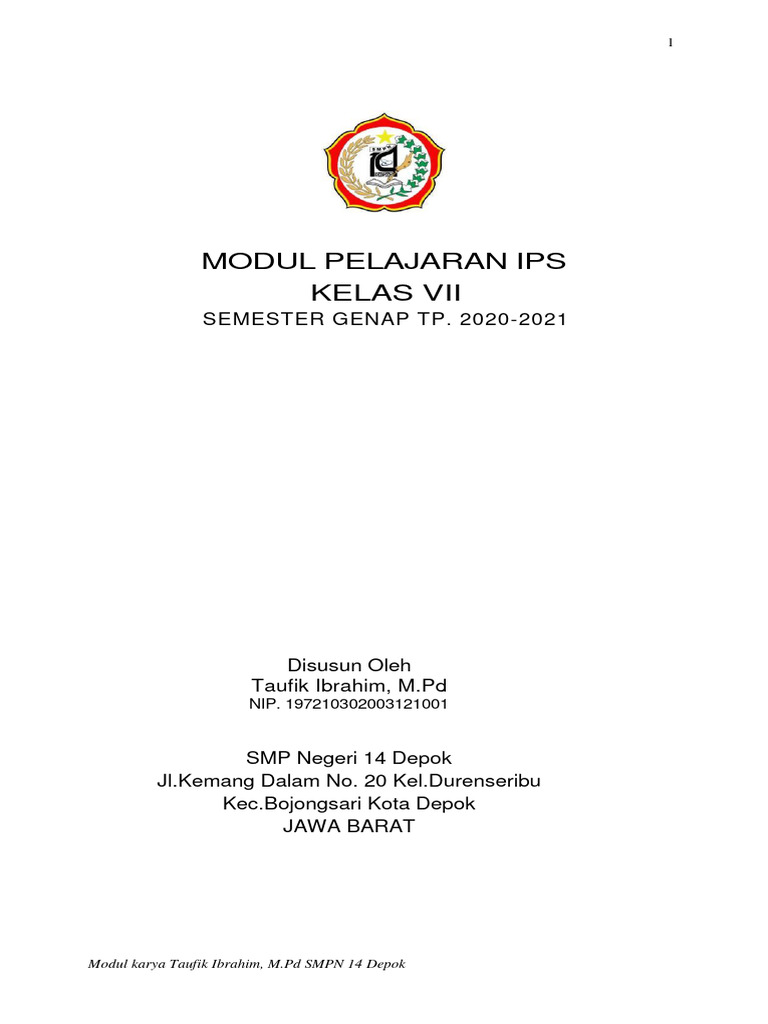 Modul IPS Kelas VII: Kelangkaan & Kebutuhan | PDF